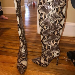 Leopard printed boots. Brand new!